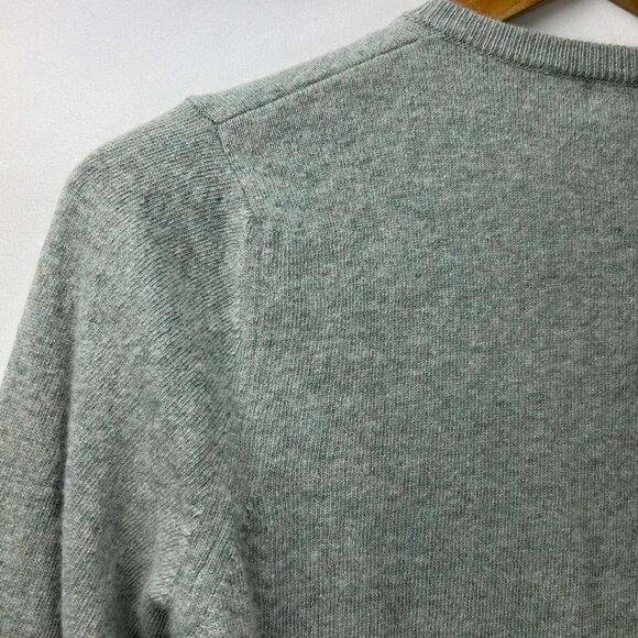 Bianco & Blu Girls Large Gray Cashmere & Wool Blend Sweater Cardigan - Picture 9 of 11